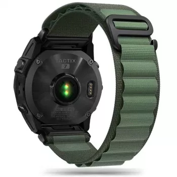TECH-PROTECT NYLON PRO armbånd til Garmin Fenix 5 / 6 / 6 Pro / 7, 22 mm QuickFit, Militærgrøn