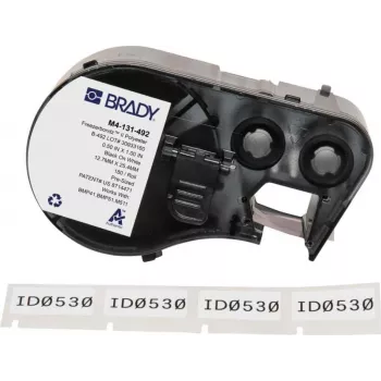 Brady FreezerBondz II polyesteretiketter, sort på hvid, 12,70 x 25,40 mm, permanent, 180 etiketter (M4-131-492)