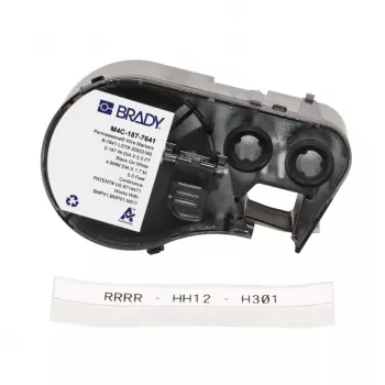 BRADY BMP41/BMP51/BMP53/M511 low-halide varmekrympetrådmarkeringssleeve, hvid, 38,1 mm x 6,4 m