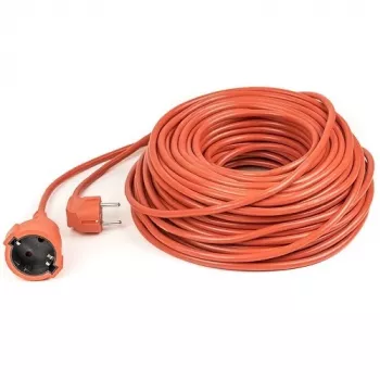 POWER PLANT, LLC 40m Heavy-Duty forlængerkabel med 1 Schuko-stikdåse, 3x2,5mm² gummikabel, IP44, 16A, 230V, sort
