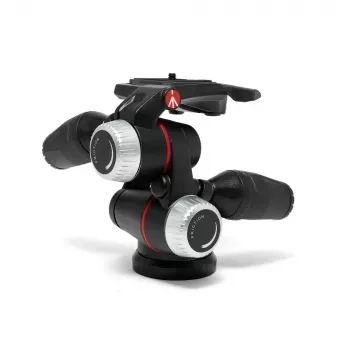 Manfrotto MHXPRO-3WX 3-vejs hoved med forsænkbare håndtag, aluminium, 8 kg bæreevne, hurtigskiftplade 200PL-14, sort