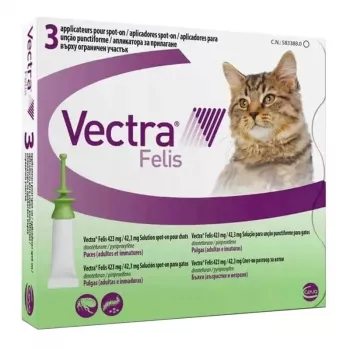 Ceva Vectra Felis Spot-On loppebehandling til katte – 3 pipetter