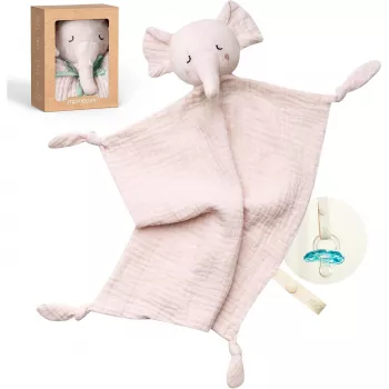 Momcozy bomulds-tøjdyr elefant til babyer, pink