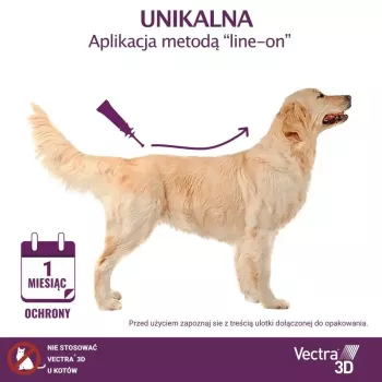 Ceva Vectra 3D spot-on opløsning til hunde 4-10 kg (3 pipetter) – loppe-, flåt- og mygbeskyttelse