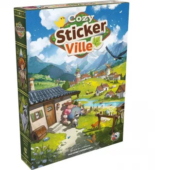 ASMODEE Cozy Stickerville sticker book | TOPModel-serie | 24 sider, 6 stickerark | kreativ leg fra 6 år
