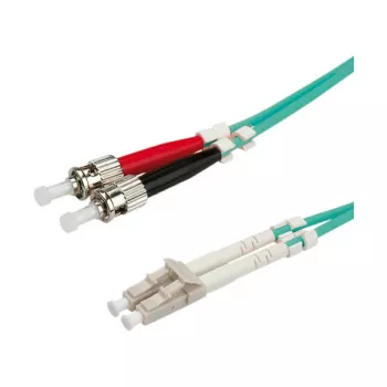 VALUE 21.99.8725 LWL-patchkabel, LC til ST, multimode OM3 50/125 µm, 5 m, turkis