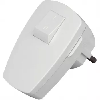 Kopp Schuko-vinkelstik med kontakt, hvid, 16 A, IP20