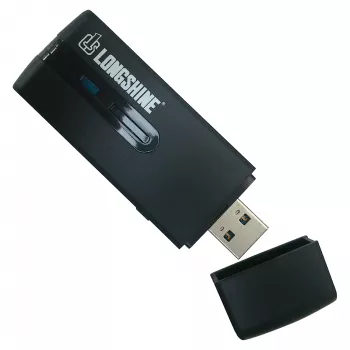 Longshine LCS-8133 Wireless Adapter, USB 3.0, 300Mbit/s, 2.4GHz, 802.11n, Mini Dongle, Black