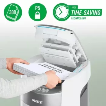 Leitz IQ Optimax AutoFeed 300 makulator, P-5, 300 ark, 25 L beholder