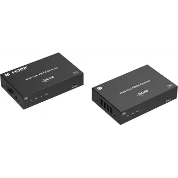 InLine® KVM-extender, DP 4K/60Hz, fiber singlemode, 10 km, sæt (57885O)