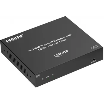 InLine® KVM-extender over IP, HDMI 4K/60Hz, 100m, sender (TX) (57886I)