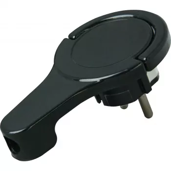 HEINRICH KOPP 172005030 Schuko-fladstik med holder, 3x1,5 mm², sort