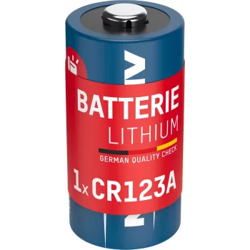 ANSMANN 1510-0072 CR123A lithiumbatteri – 3V 1600mAh, høj energitæthed, 10 års holdbarhed (storpakning)
