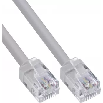InLine® modulært rundt kabel RJ12, stik til stik, 6-leder, 6P6C, 7,5 m