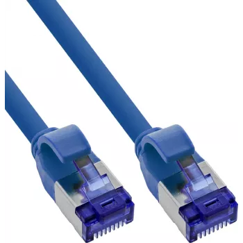 InLine B-74903B slankt Cat.6A S/FTP LSZH patchkabel, 60-pak, 3 m, blå