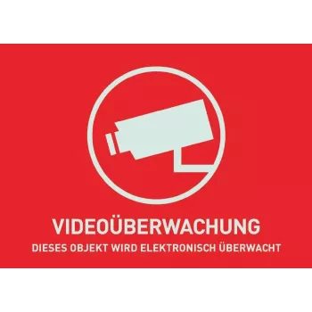 ABUS videoovervågning advarselssticker, 148x105 mm (AU1320)