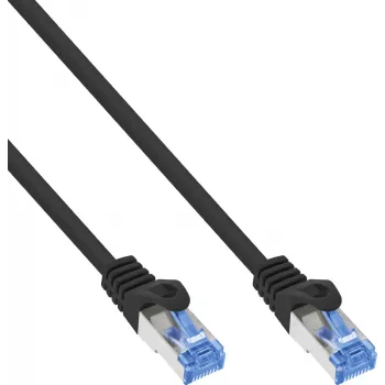InLine® Cat.6A S/FTP LSZH patchkabel, CCA, sort, 1,5 m, 70-pak
