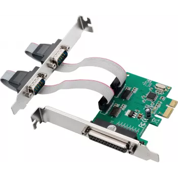 InLine® PCIe-interfacekort, 2x RS-232 + 1x parallelport