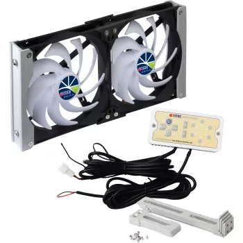 Titan TTC-SC20(A)/V2+ dobbelt køleskabsventilator 92x25 mm IP55 med timer og ensretter