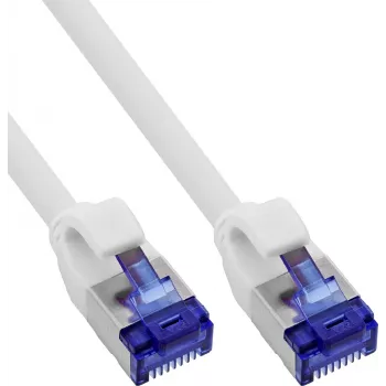 INLINE B-74914W Slim Cat.6A S/FTP LSZH patchkabel, hvid, 1,5m, 100-pak