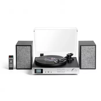 AKAI ATT-500SP pladespiller med remtræk, eksterne højttalere, Bluetooth, USB-optagelse, sort
