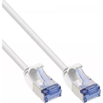 InLine® Slim Cat.6A U/FTP PiMf patchkabel, hvid, 1,5 m