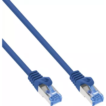 INLINE B-72602B 50-pak Cat.6A S/FTP LSZH patchkabel, CCA, blå, 2m