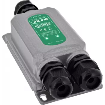 InLine® PoE++ splitter udendørs IP67 IK10 60W 12V Gigabit