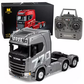 HUINA 32329 Scania 1:18 6-kanal RC sættevognstrækker grå sølv