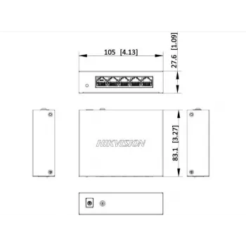 Hikvision DS-3E0505-O 5-port Gigabit desktop-switch