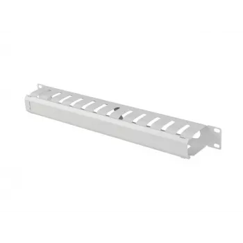Lanberg 19 inch 1U kabelstyring med afdækning type A grå