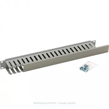 Triton RAC-VP-X02-A1 19 inch 1U ensidet plast-kabelkanal, grå