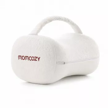 Momcozy EP001 ergonomisk memory-skum-knæpude til sidesovere, cremehvid