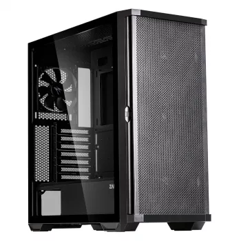 Zalman Z10 ATX mid-tower kabinet, sort, hærdet glas, 4x ARGB-blæsere