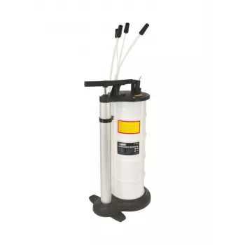 AWTOOLS AW15965 Manuelt væskeudsugningsapparat 9L - 3 sonder, -0,8 bar vakuum, til olie, gearolie, bremsevæske