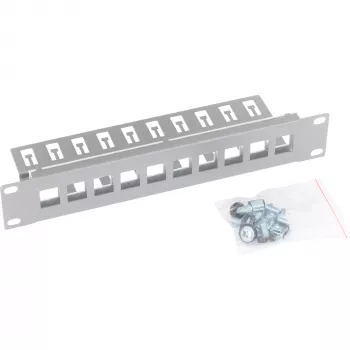 Triton RAC-PP-X03-C1 10-port 1U blank keystone patchpanel, grå