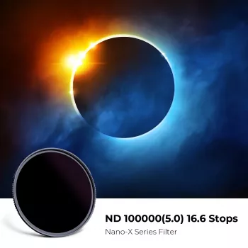 KF Concept ND100000 solfilter 62mm, 16.6 blændetrin, OD 5.0, AGC optisk glas, nanobeklædning, aluminiumsramme