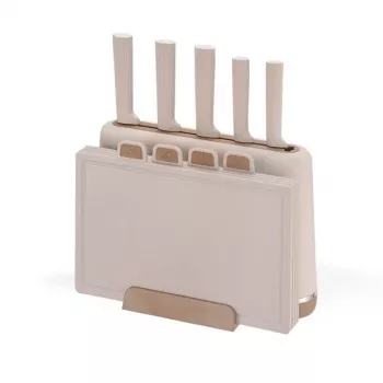 MEO MR-1412-BEIGE MAESTRO kniv- og skærebrætsæt