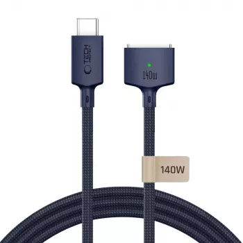 TECH-PROTECT MMC01 Ultraboost magnetisk MacBook-kabel USB-C til MagSafe 3 140W 300cm midnatsblå
