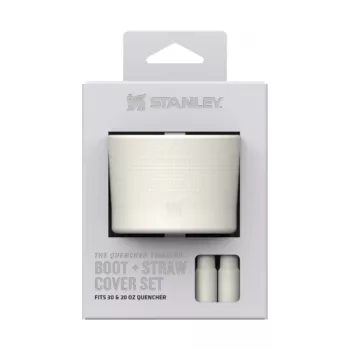 STANLEY sæt med 2 beskyttelseshylstre og sugerørshætter til termokrus 0,89L/0,59L The Quencher Boot + Straw Topper i creme