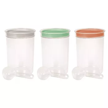 CURVER rund madskål med ske, 1,7L, assorteret farve, BPA-fri plast