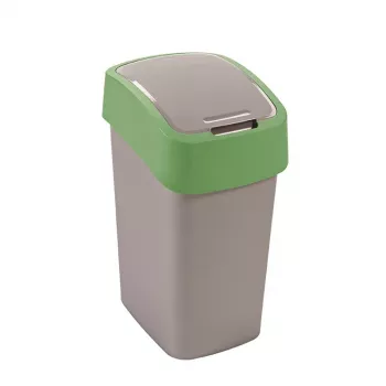 CURVER Flip Bin 9L skraldespand sølv/grøn