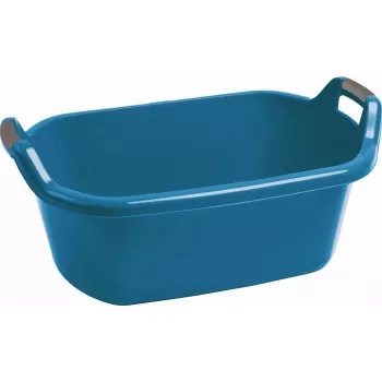 CURVER Infinity oval vasketøjskurv 55L blå med håndtag