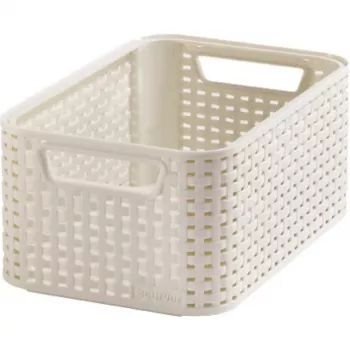CURVER Style S opbevaringsboks 28,5 x 19,4 x 13 cm creme rattan-effekt