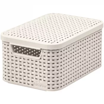 CURVER Style S opbevaringsboks med låg 29,1x19,8x14,2 cm creme