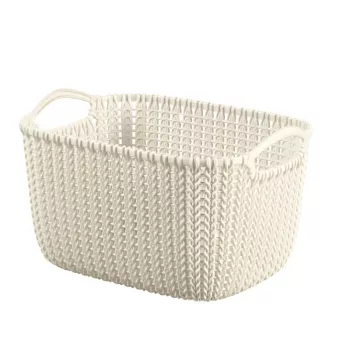 CURVER Knit Collection rektangulær opbevaringskurv S 8L hvid 30x22x17 cm