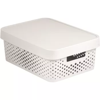 Curver Infinity Recycled 11L Storage Box with Lid, White