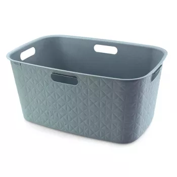 CURVER Softex 45L rektangulær vasketøjskurv med integrerede håndtag, petrol, 57x37x27 cm
