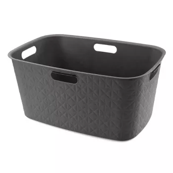 CURVER Softex 45L vasketøjskurv 57x37x27cm mørkegrå