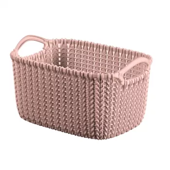 CURVER Knit XS rektangulær opbevaringskurv 3L 25x18x14 cm rosa
